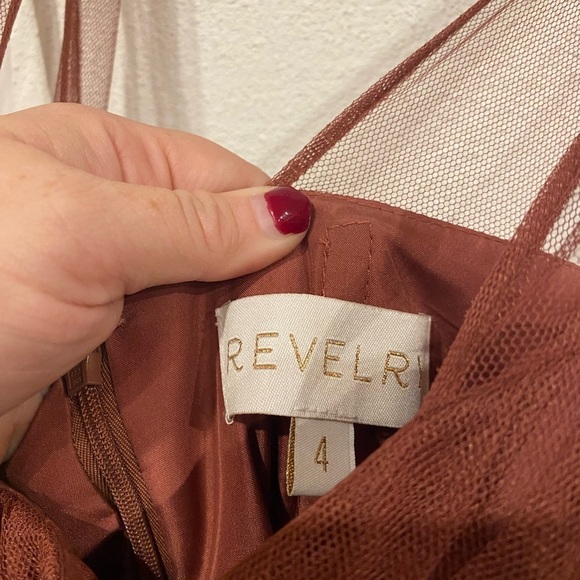 Revelry Pippa Tulle Gown in Rust Size 4 EUC - Picture 3 of 5